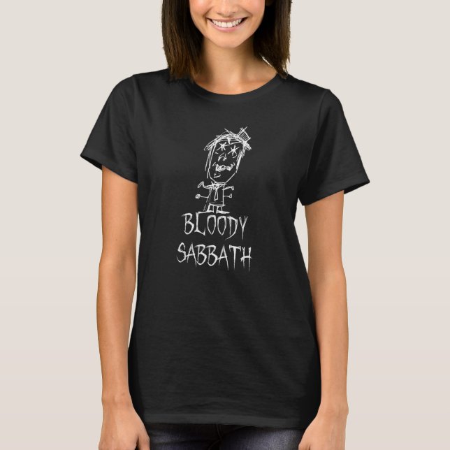 T-shirt Bloody Sabbath Halloween Costume Word 1 (Devant)