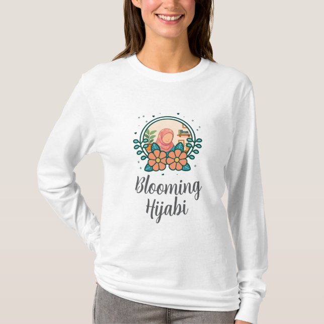 T-shirt Blooming Hijabi (manches longues) (Devant)