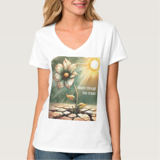 T-shirt Blooming in Adversity – Floral Art