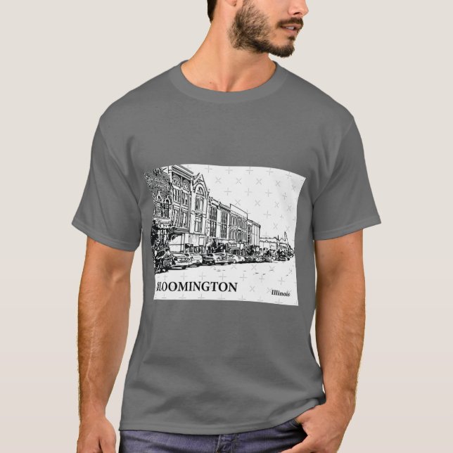 T-shirt Bloomington Illinois (Devant)