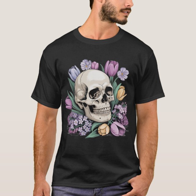 T-shirt Blooms et os (Devant)
