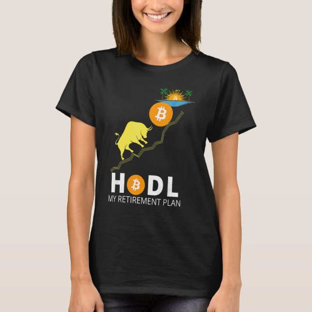 T-shirt Bloquer Bitcoin Mon plan de retraite Bitcoin Milll (Devant)