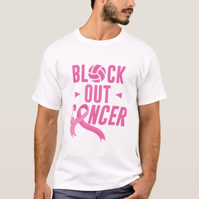 T-shirt Bloquer le cancer Volleyball Cancer du sein Lauréa (Devant)