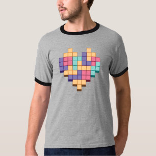 T-shirt Bloquer le style du coeur du jeu