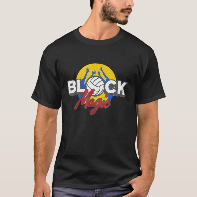 T-shirt Bloquer le volley-ball magique (Devant)