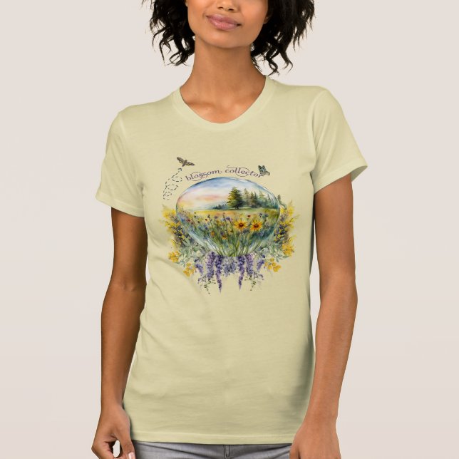 T-shirt Blossom Collecteur Fleur sauvage Pré Crystal Ball (Devant)