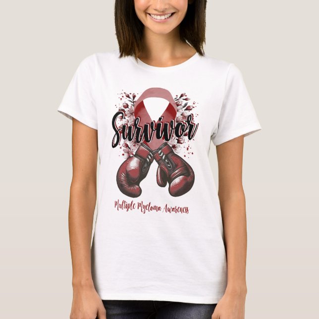 T-shirt Blossom multiple Myeloma guerrier Survivant (Devant)