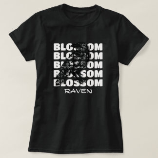 T-shirt Blossom Raven – Corbeau en fleurs