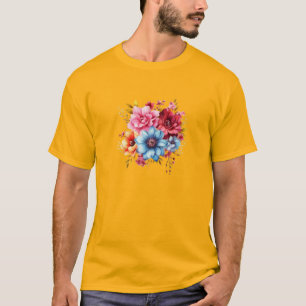 T-shirt Blossoms en fleurs : Vibrant floral sérénité