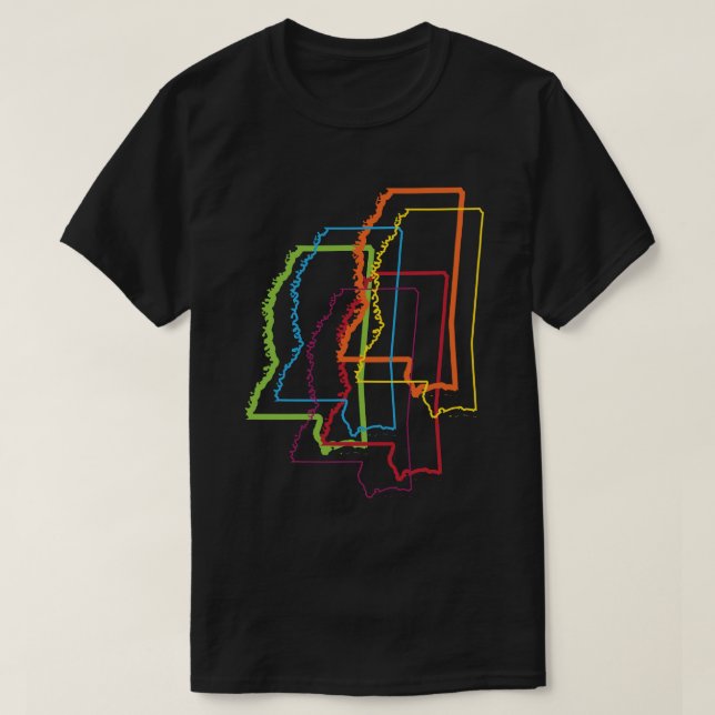 T-shirt blour de fierté du mississipi (Design devant)