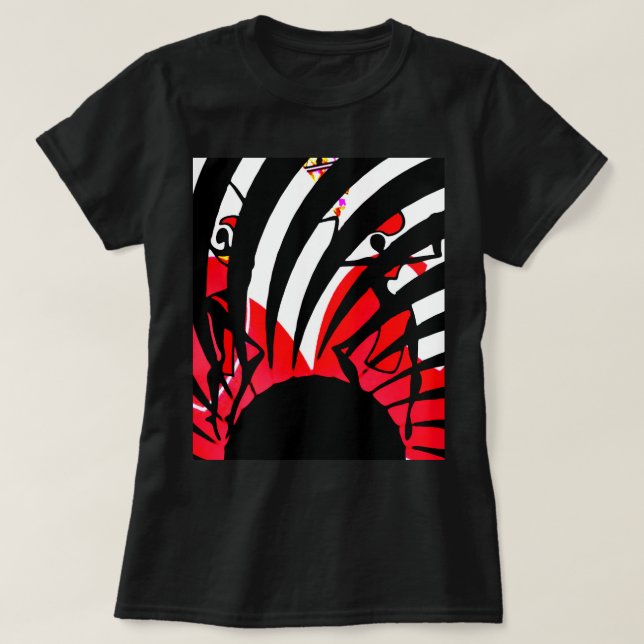 T-shirt Blouse Rose noir (Design devant)