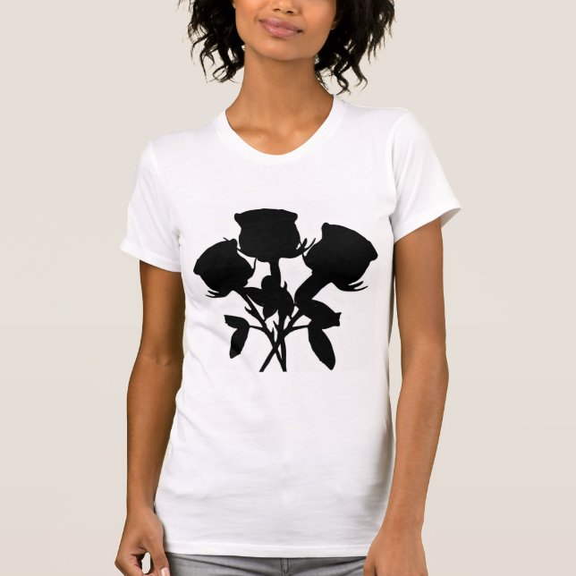 T-shirt Blouse Rose noir (Devant)