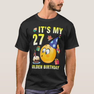 T-shirt Blow Candle Cake Happy To Me You C'est My 27 Golde