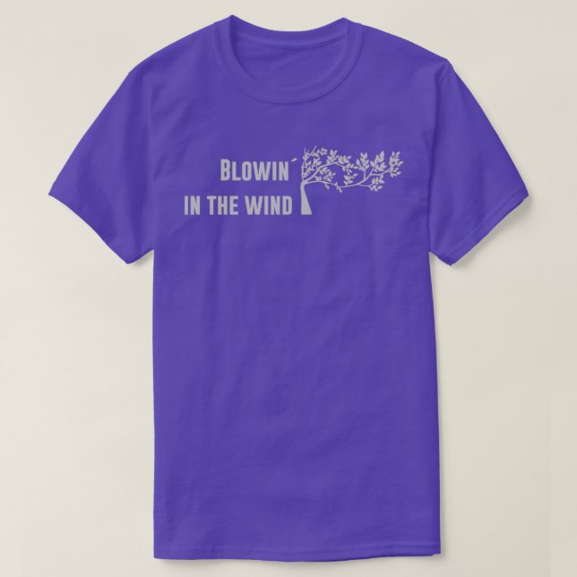 T-shirt Blowin in the wind silver (Design devant)