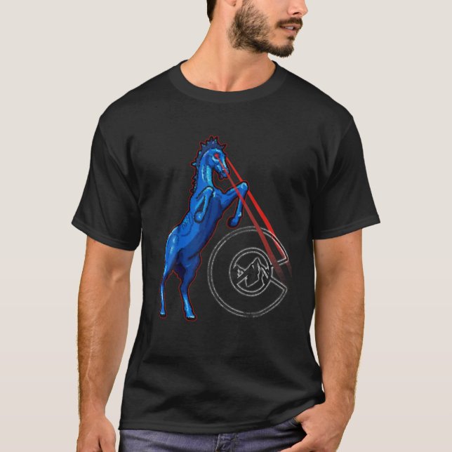 T-shirt Blucifer - Denver Airport Déplaisant Horse (Devant)