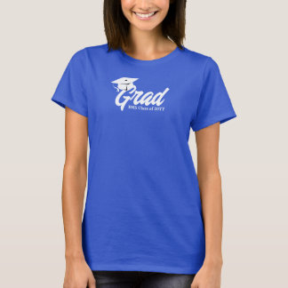 T-shirt Blue and White School Colors Grad Day Personalized