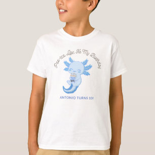 T-shirt Blue Axolotl Boys fête d'anniversaire Boba Thé Par