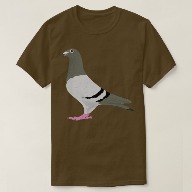 T-shirt Blue Bar Homing Pigeon 2 (Design devant)