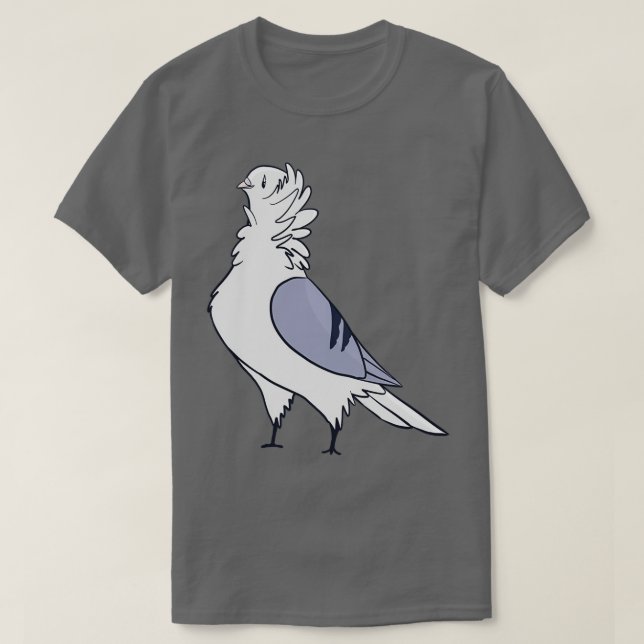 T-shirt Blue Bar Old German Owl Pigeon 2 (Design devant)