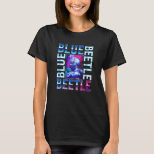 T-shirt Blue Beetle Thoughtside View Neon City Retro P