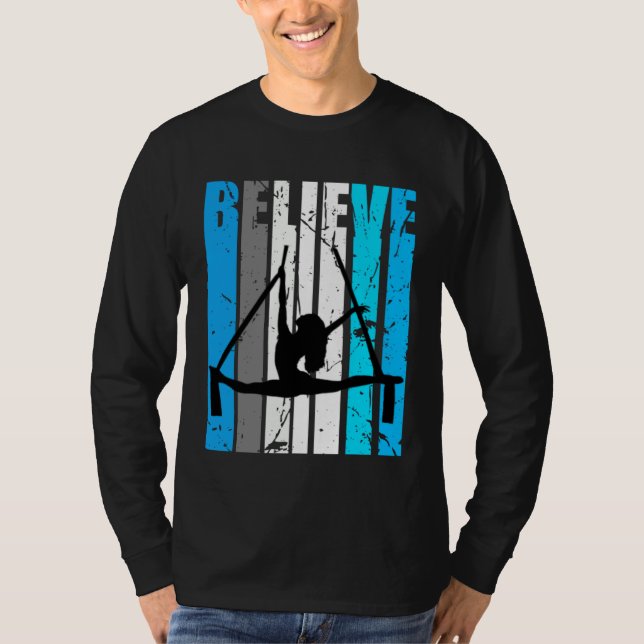 T-shirt Blue Believe Air Dancer Motivational Girls Dance R (Devant)