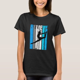 T-shirt Blue Believe Dance Motivational Girls Team Retro G