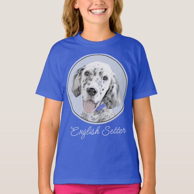 T-shirt Blue Belton Painting Dog (Devant)
