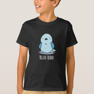 T-shirt Blue Bird Funny Animal Pun Dark BG