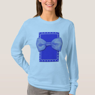T-shirt Blue Bowtie Ladies