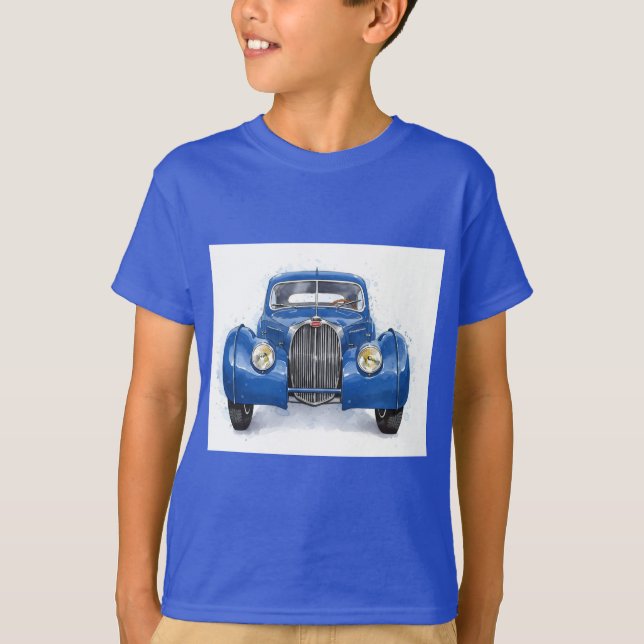 T-shirt Blue Car des années 1930 (Devant)