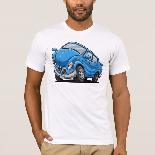 T-shirt Blue Cartoon Car (Devant)