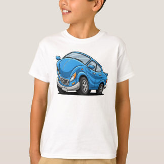 T-shirt Blue Cartoon Car
