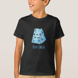 T-shirt Blue Cheese Funny Food Pun Dark BG