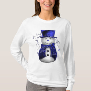 T-shirt Blue Christmas Snowman