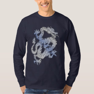 T-shirt Blue Chrome comme Dragon Carbon Fiber Style
