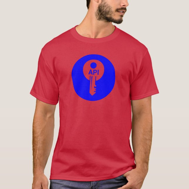 T-shirt Blue Circular API Key Icon (Devant)