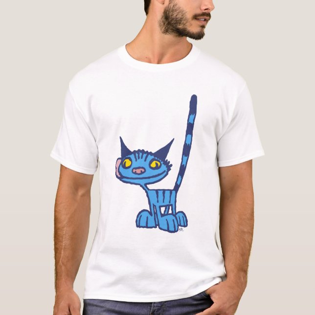 T-shirt Blue Cute et Cool Kitty (Devant)