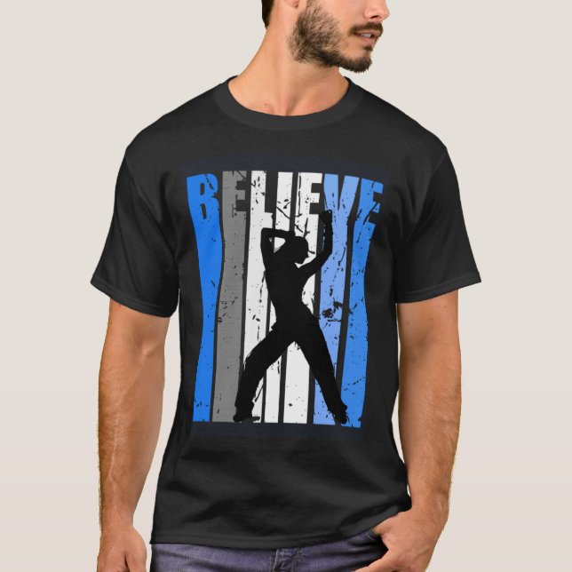 T-shirt Blue Dance Team Dancing Dancer Croire Motivant (Devant)