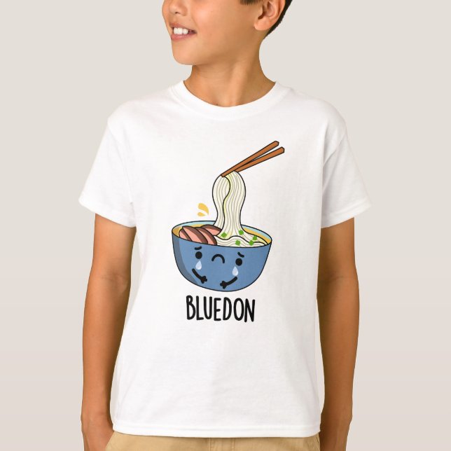 T-shirt Blue-don Funny Udon Pun  (Devant)