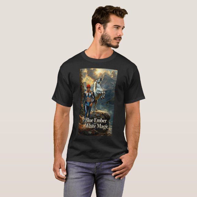 T-shirt Blue Ember & White Magic (Devant entier)