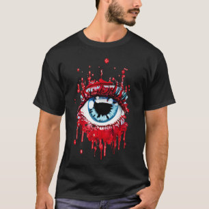 T-shirt Blue Eye Dripping Blood horror art