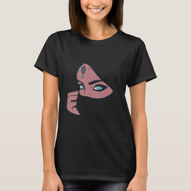 T-shirt Blue Eyes fille arabe (Devant)