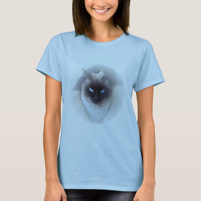 T-shirt Blue eyes siamese cat (Devant)