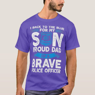 T-shirt Blue Fier Police Mince Officier Ligne DAD