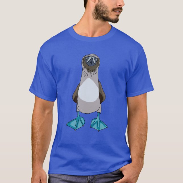 T-shirt Blue Footed Booby Cartoon (Devant)