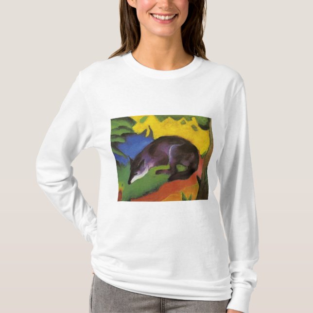T-shirt Blue Fox (par Franz Marc) (Devant)