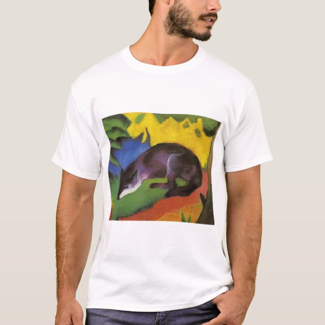 T-shirt Blue Fox (par Franz Marc) (Devant)
