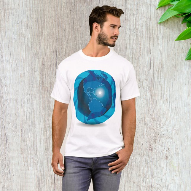 T-shirt Blue Globe Mens (Créateur téléchargé)