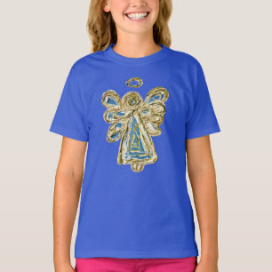 T-shirt Blue Guardian Angel Custom Holiday Art Shirt
