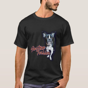 T-shirt Blue Halo Boston Terrier